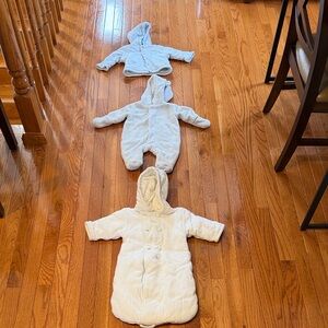 3 piece Cozy Baby Set - Baby Blue - Size NB - 6 Months